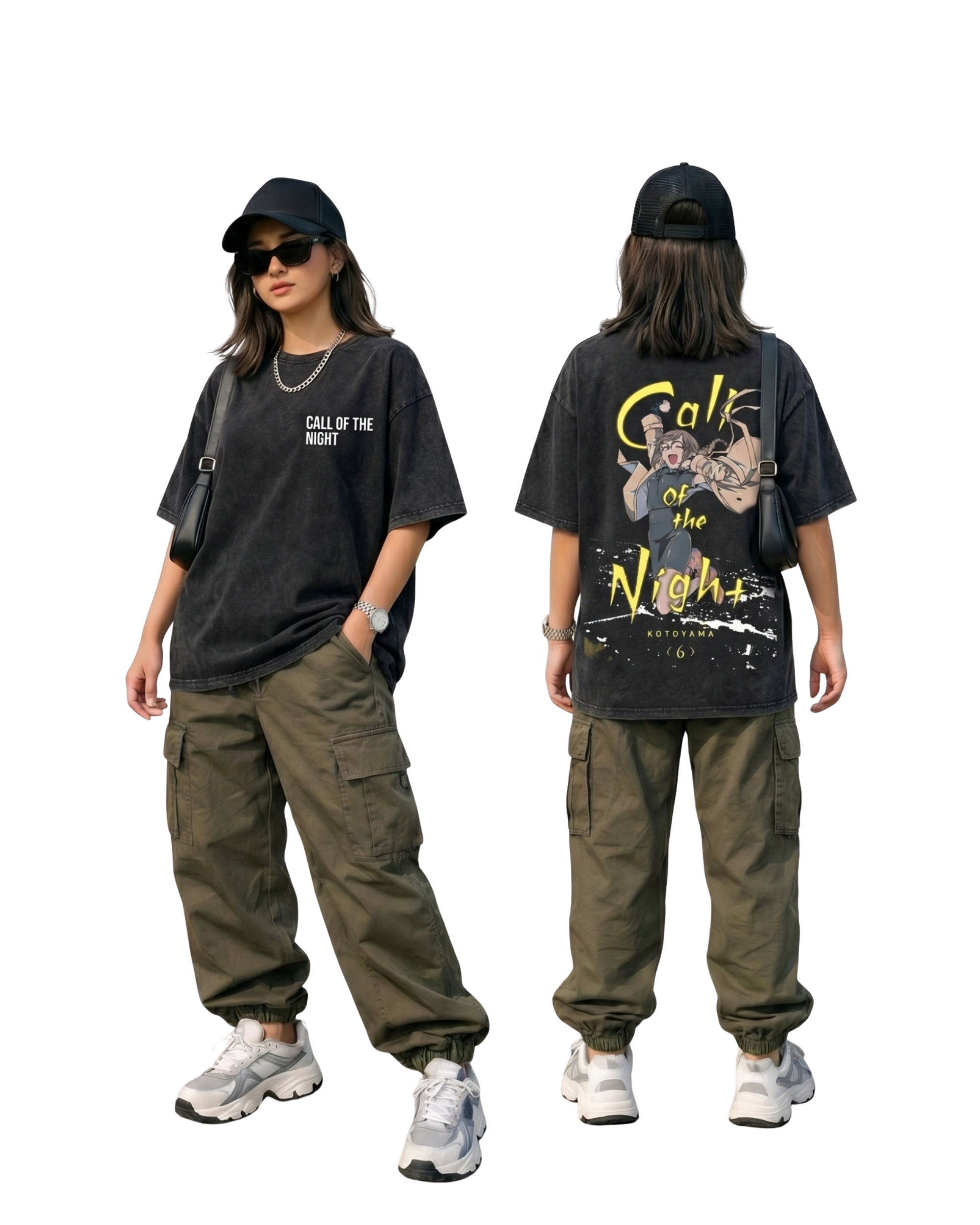 Nazuna Nanakusa Anime Call of the Night Washed Cotton Graphic Tee