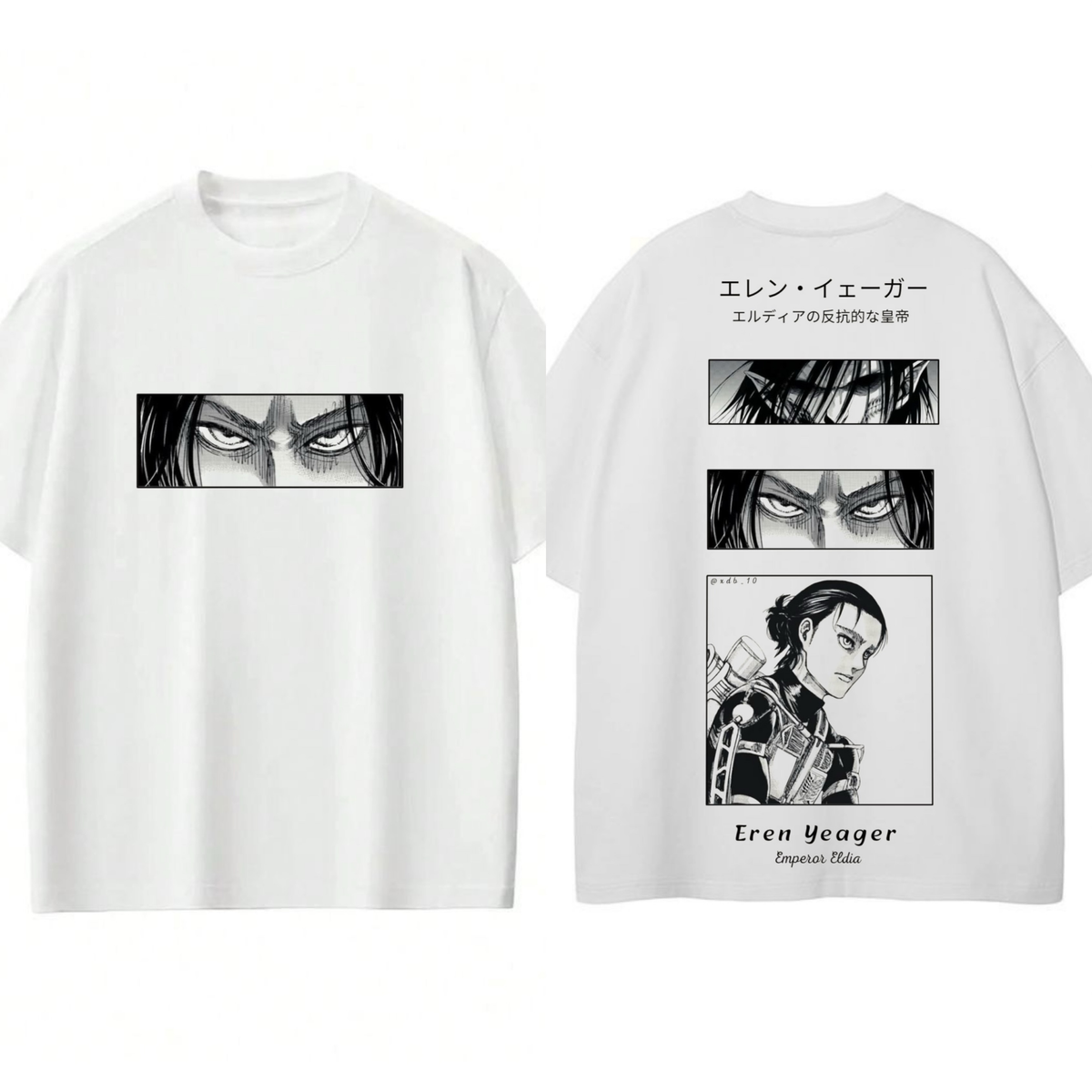Eren Yeager Anime T-Shirt "Emperor Eldia" - Graphic Streetwear Tee