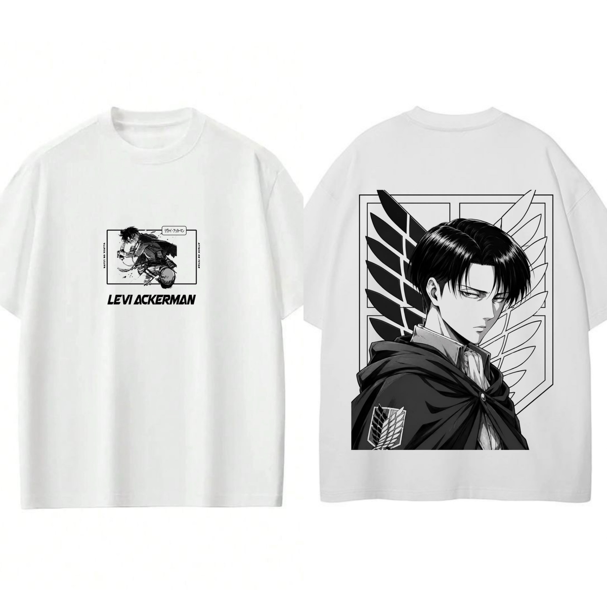 Levi Ackerman Graphic T-Shirt - Attack on Titan Anime Tee