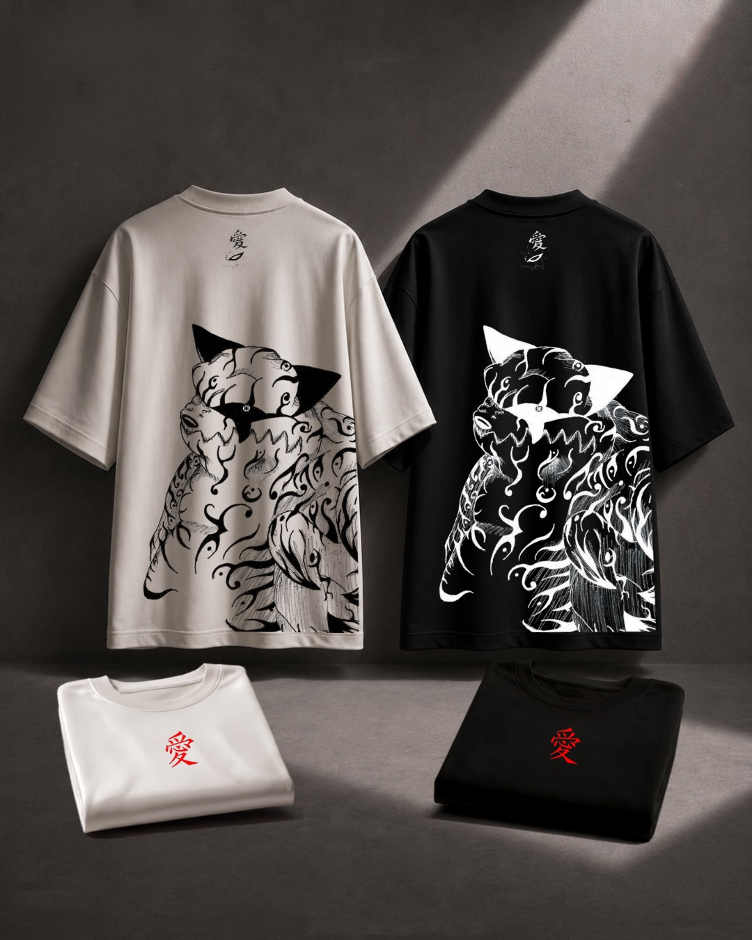 Gaara Oversized Anime Graphic T-Shirt Shukaku Streetwear Tee